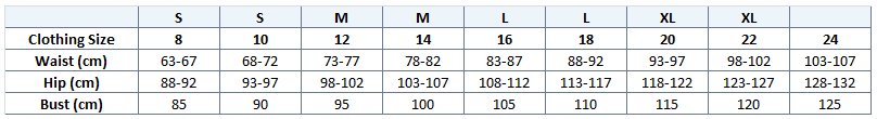 Triumph Size Chart