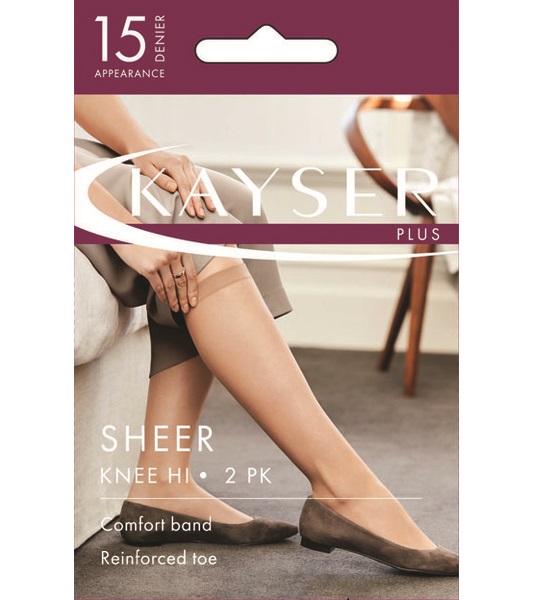 5 Pack Kayser Plus Sheer Knee High –