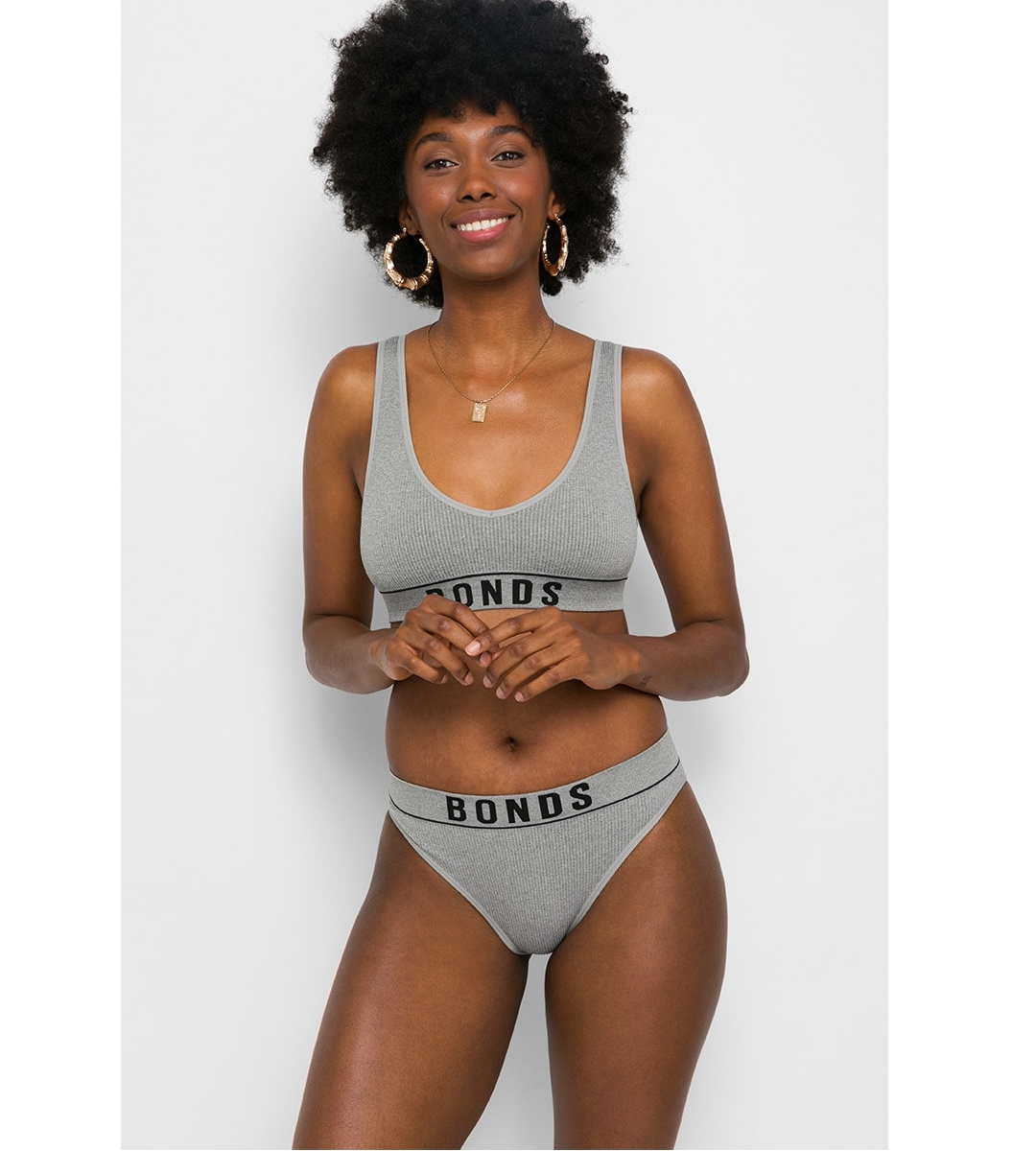 Black Bonds Retro Rib Womens High Bikini